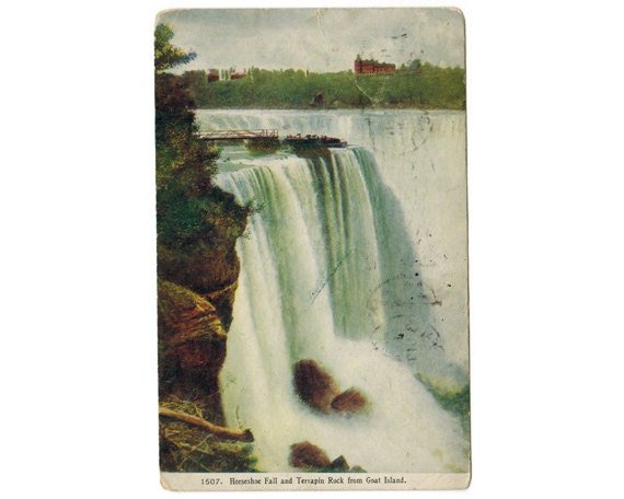 Niagara Falls antique postcard upstate New York waterfall