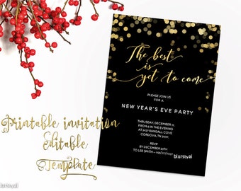 black invitation template