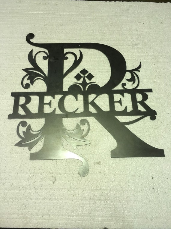 Ornate Steel Name Sign