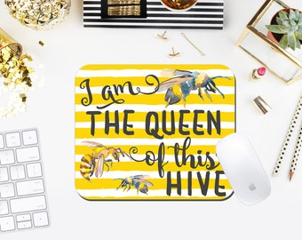Queen of This Hive Custom Sorority Mouse Pad exclusively at The Greek Ink Press