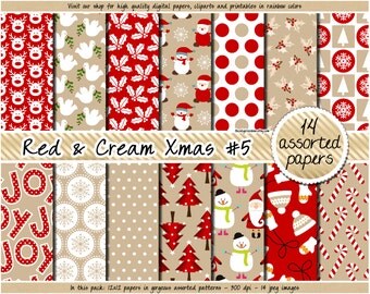 SALE christmas digital paper christmas printable paper kraft christmas digital paper angel reindeer snowflake christmas tree santa gift