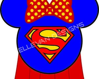 Super Girl Disney iron on transfer