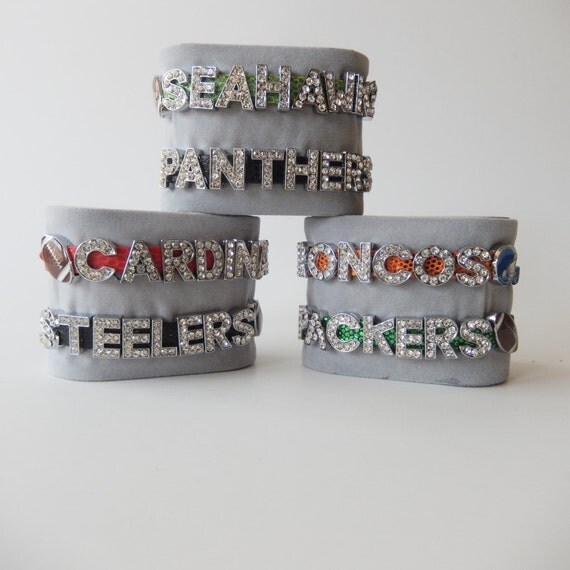 Personalized Sports Team Charm Bracelet Football