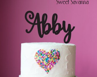 Name Cake Topper - Custom cake topper- Acrylic Cake topper
