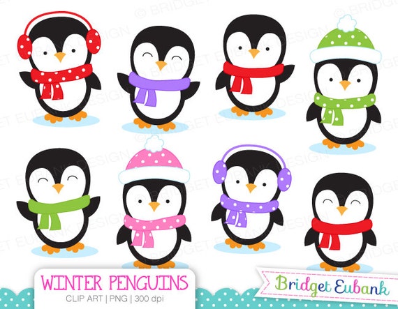 CLIP ART Penguin Clipart Winter Penguins Clip Art Penguin