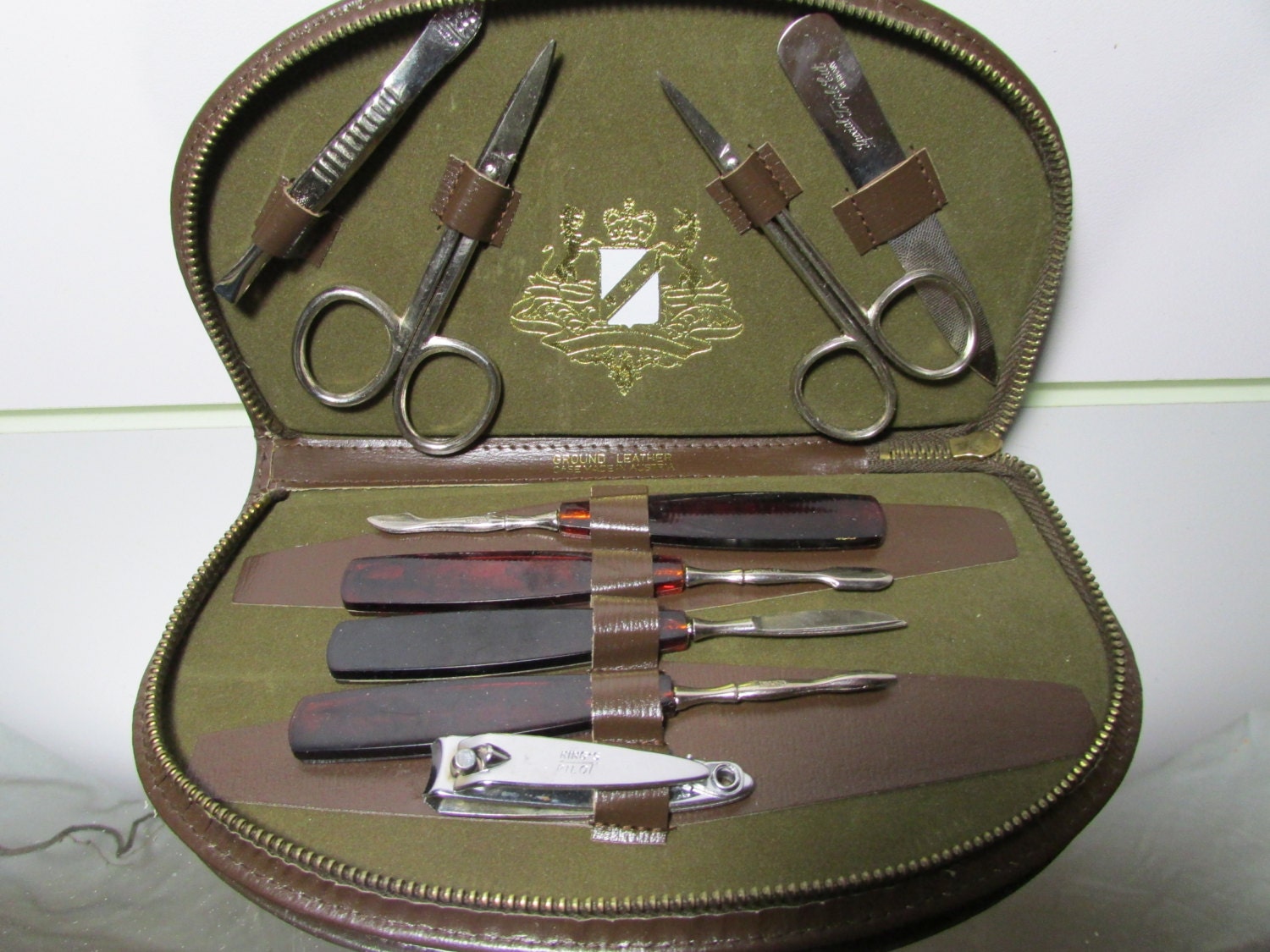 Manicure set from West Germany-Case made in Austria from