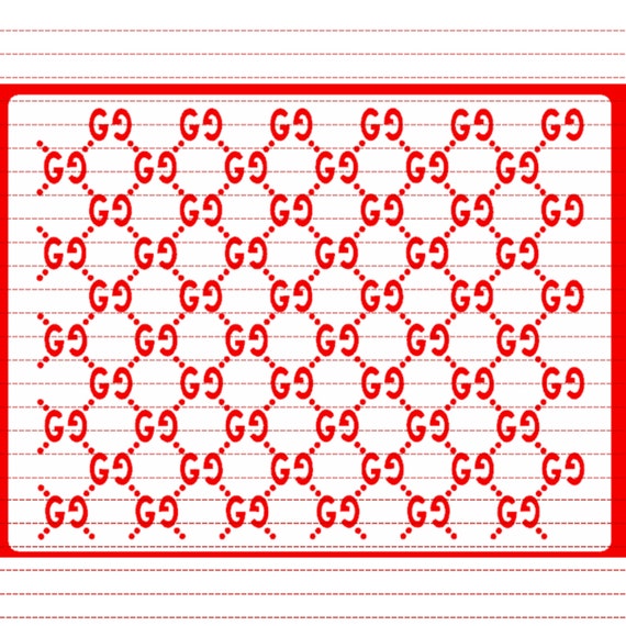 Gucci. stencil sheet background by stencilsboutique on Etsy