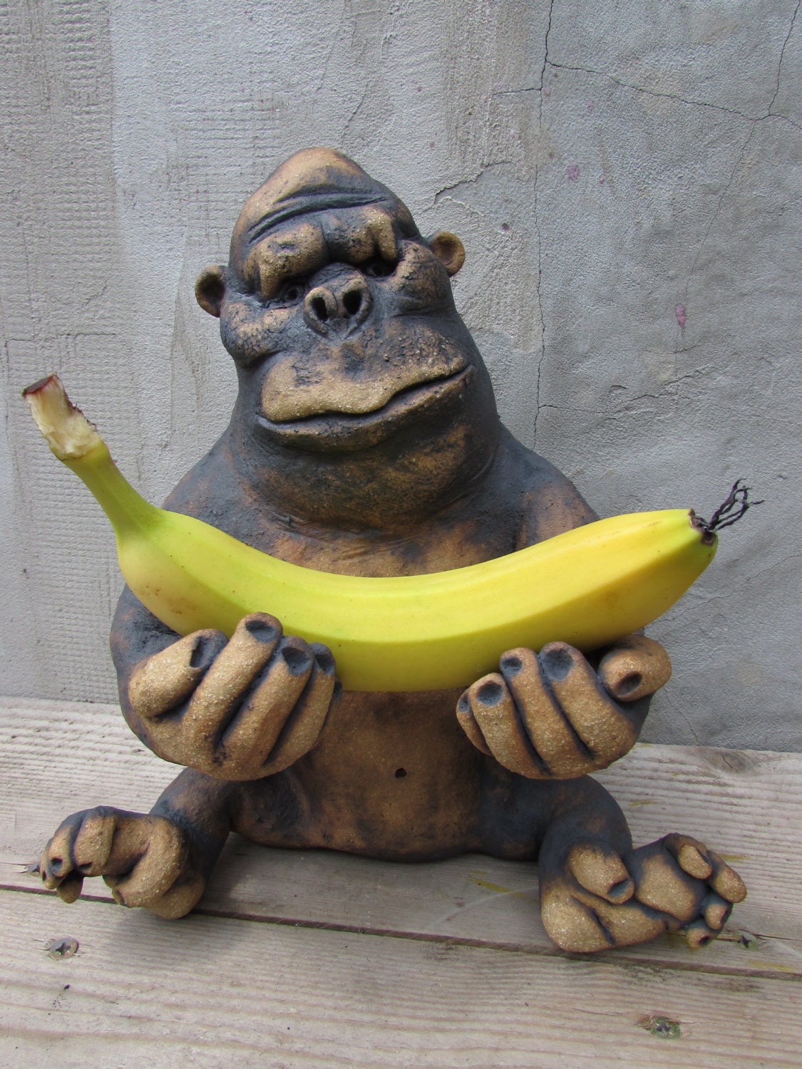 stuffed gorilla with banana