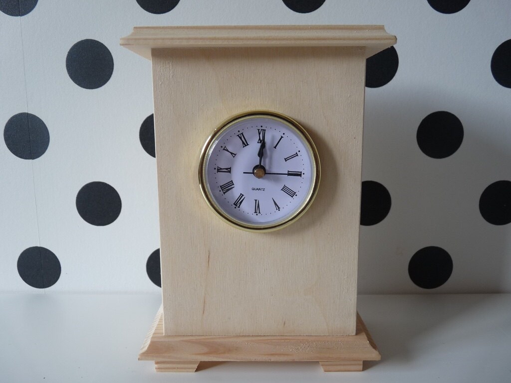 Wooden Unfinished Unpainted Plain Standing Clock by nkcraftstudio