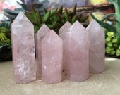 Rose Quartz Gemstone Point-Rose Quartz Standing Point-Faceted Gemstone Point-Rose Quartz-Polished Rose Quartz Points-Metaphysical Crystals