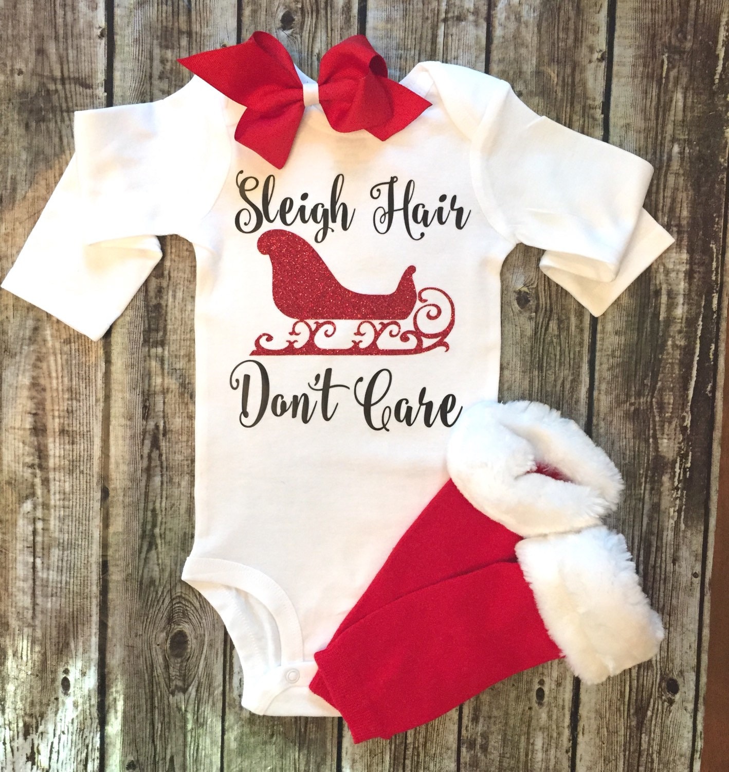 Christmas Onesie Baby Girl Christmas Onesie by BellaPiccoli