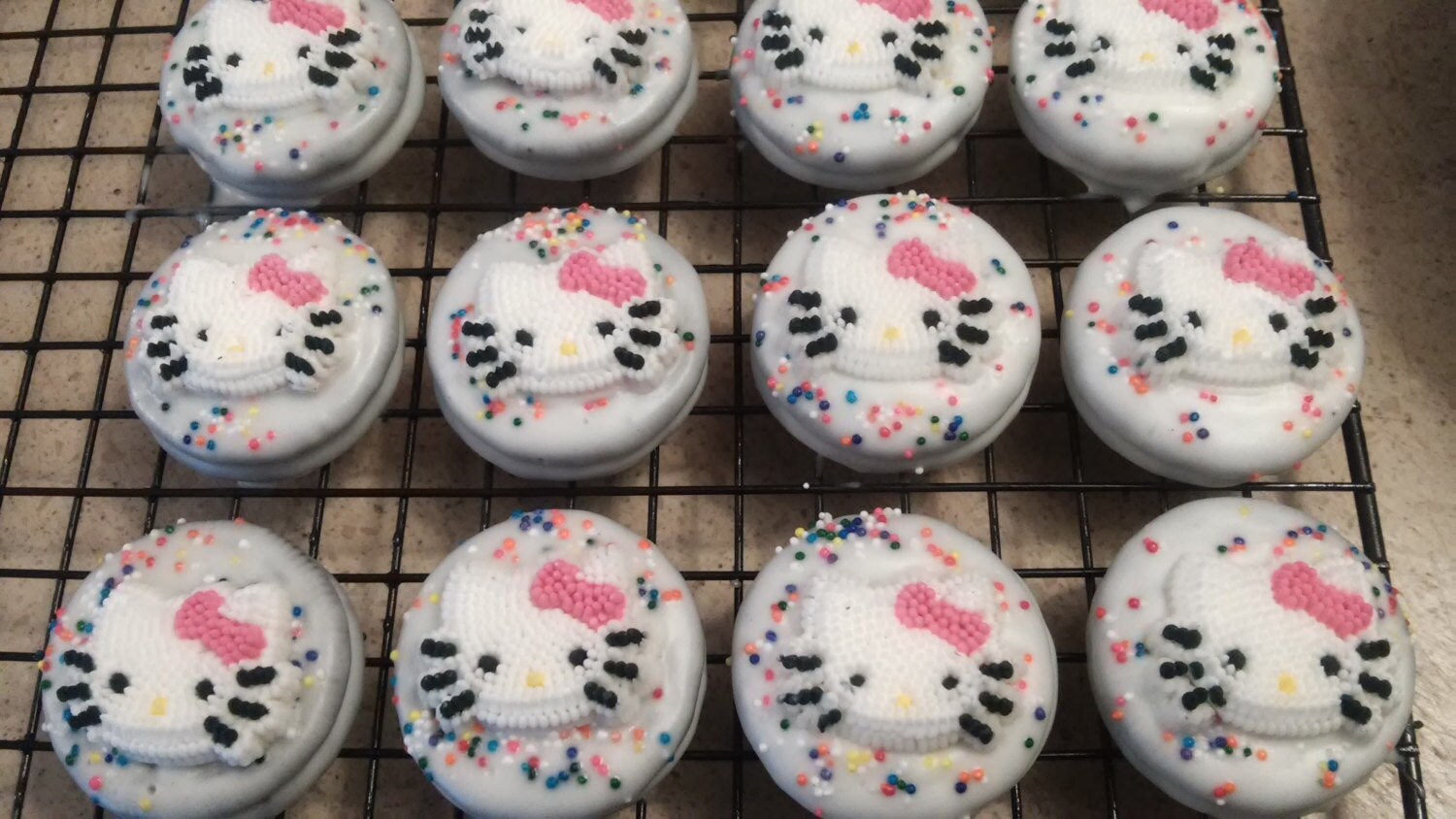 Hello Kitty Chocolate Covered Oreo Cookies Party Favors