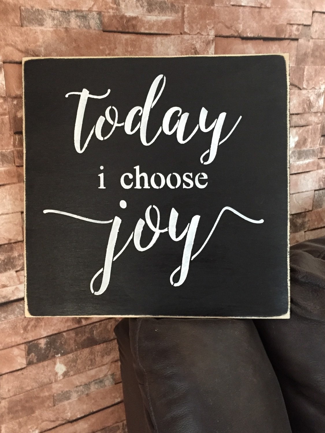 Today I Choose Joy Thankful Rustic Wood Sign