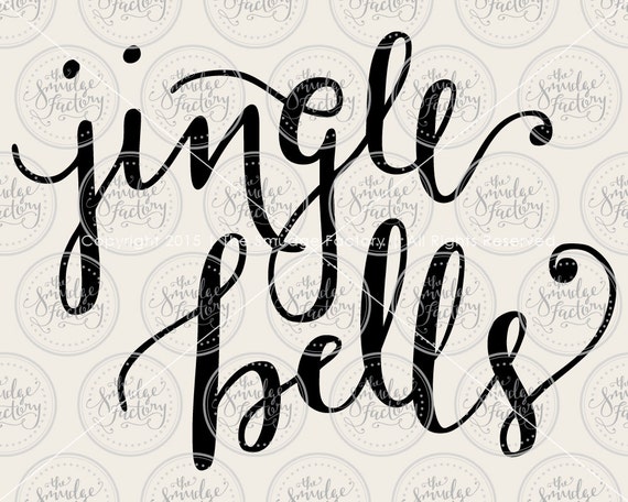 Christmas SVG Jingle Bells Silhouette by TheSmudgeFactoryLLC