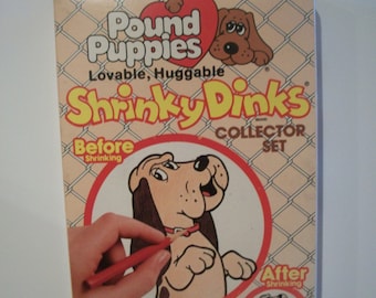 Fantastic Vintage 1986 Pound Puppies Shrinky Dinks Collectors Set - Rare, Hard to Find Unopened, Unused Box! #1656