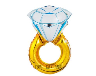 Diamond Engagement Ring Balloon, 30" Wedding Ring Balloon, Engagement Photoshoot Prop, Wedding Photo Shoot Prop, Anniversary Photoshoot Prop