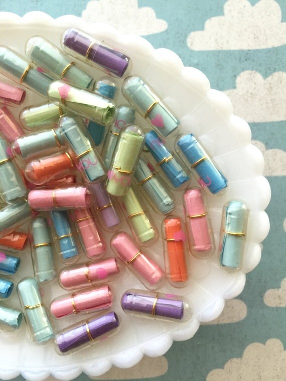 Items similar to Kawaii Love Pills Fake Pills Secret Message Clear