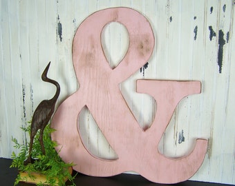 Large Ampersand Wedding Photo Prop And Sign And Symbol Rustic Ampersand Large Wooden Letter Wood Ampersand Wall Decor 24 inch Ampersand Sign
