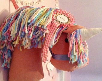 stuffed unicorn wall mount