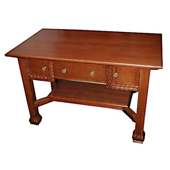 4864 Genuine Antique Oak Mission Style Desk by AntiquarianTraders