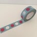 Dovecraft Washi Adhesive Tape Decorative Kawaii ~ Smiley Faces Smilies Emoji Red White Blue ~ 8 metres