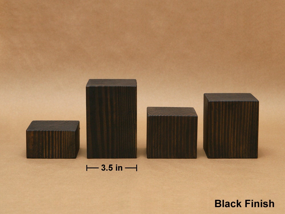 Wooden Block Display Riser / Wood Square Riser / Pottery