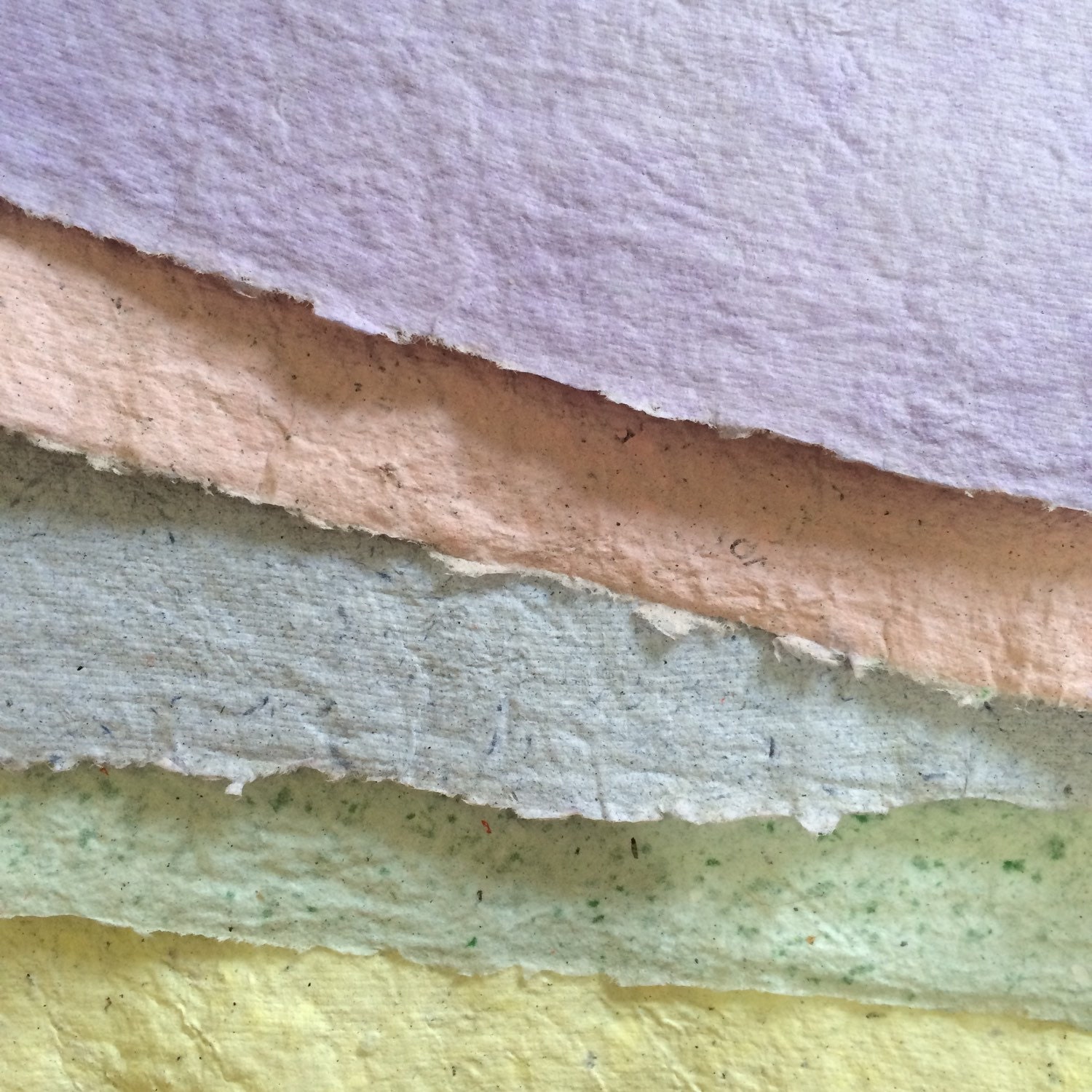 Handmade paper Pastel papers DIY craft projects Scrapbooking