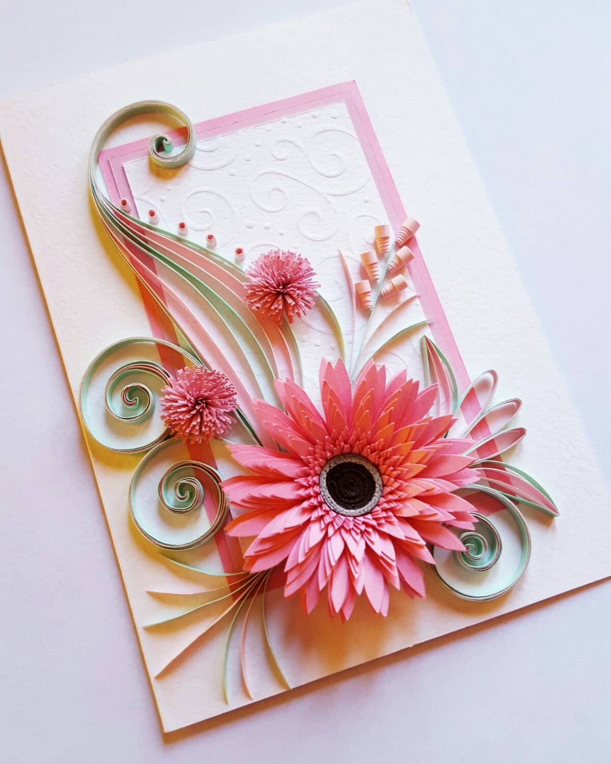 Quilled Birthday Card Greeting Card Mother's Day Card