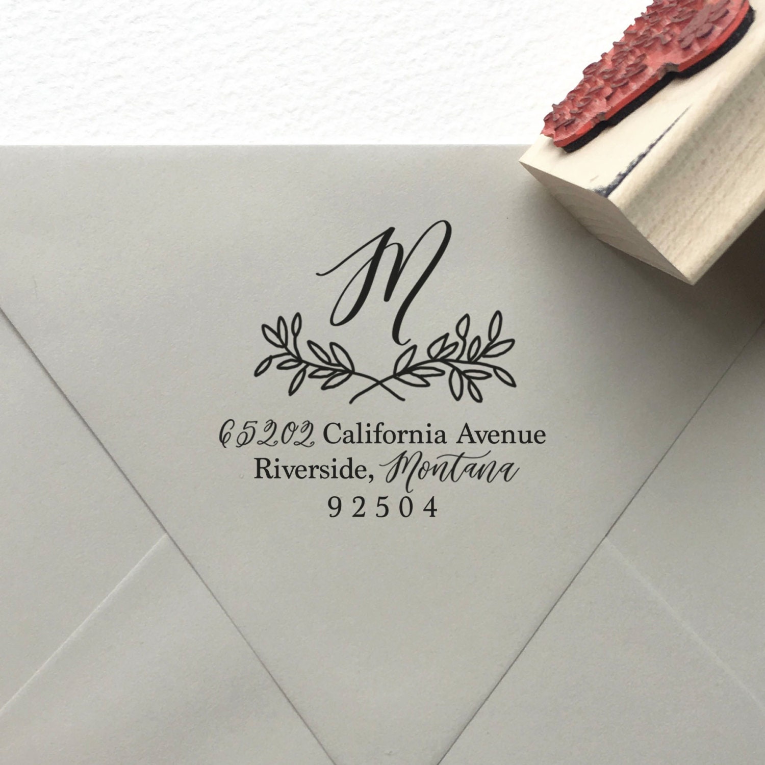 Return Address Stamp - Personalized Address Stamp - Address Stamp - Wedding Invite Stamp - Couples Wedding Stamp - Calligraphy Stamp