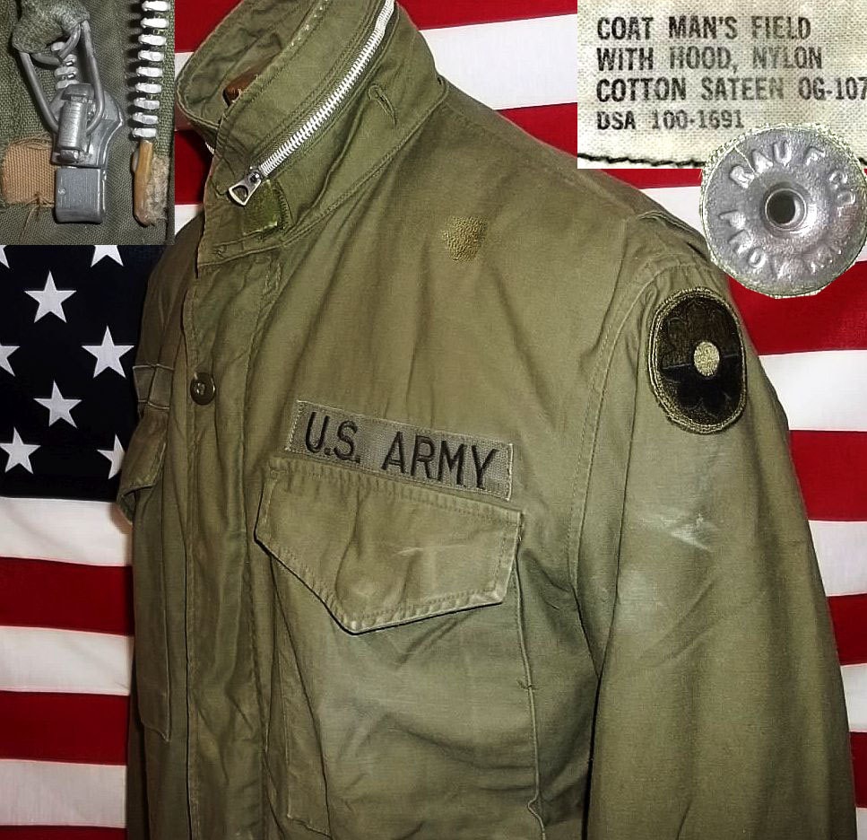 Vietnam war era US Army 9th Infantry M65 field jacket