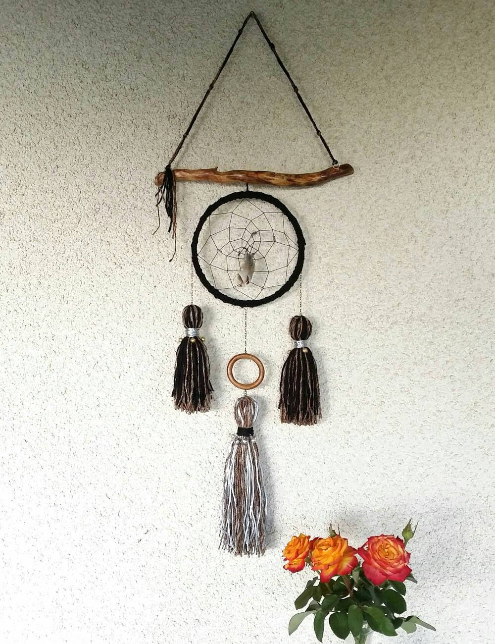 Black dream catcher Modern Boho decor minimalist Black dream catcher Modern Boho decor minimalist on Modern Boho Wall Decor
id=77427