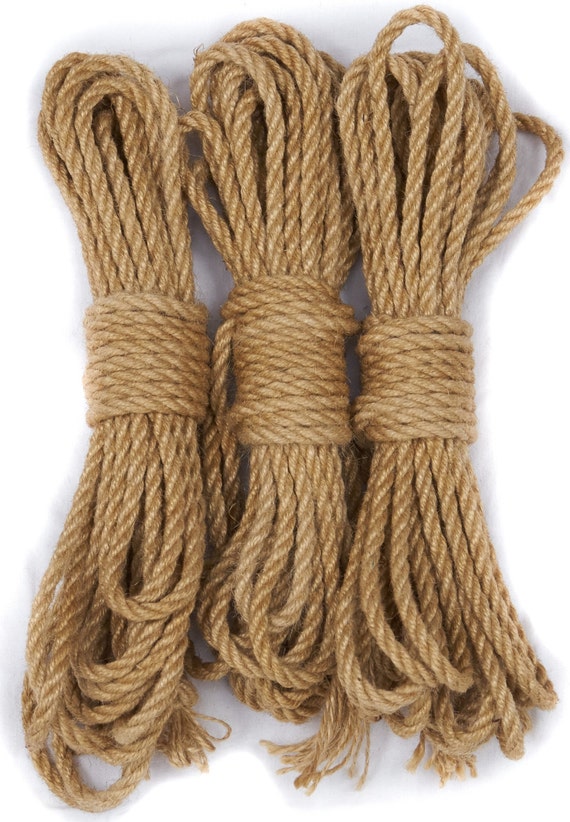 Unprocessed jute bondage rope 2 ply
