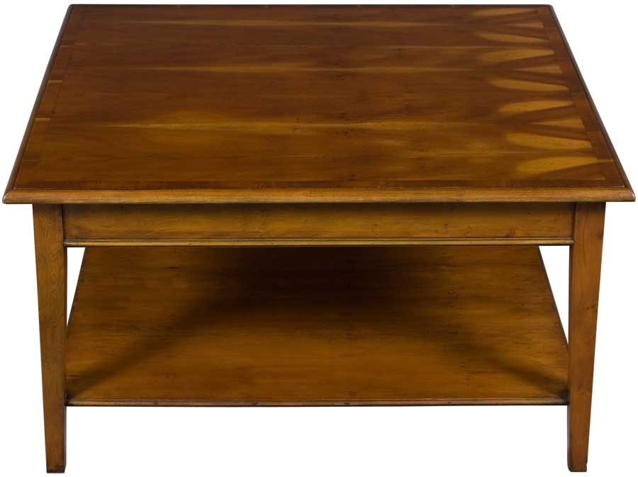 Vintage Square Coffee Table in Yew Wood