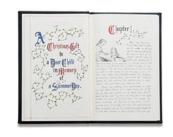 30% off! - The Original Alice in Wonderland - 150th Anniversary edition of Alice's Adventures Under Ground Children's Book - Includes Gloves