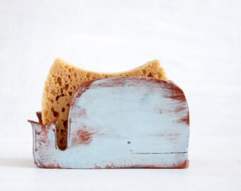 Whale Kitchen Decor- Sponge Holder-Napkin Holder-Ceramics And Pottery