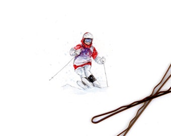 miniature ski figures