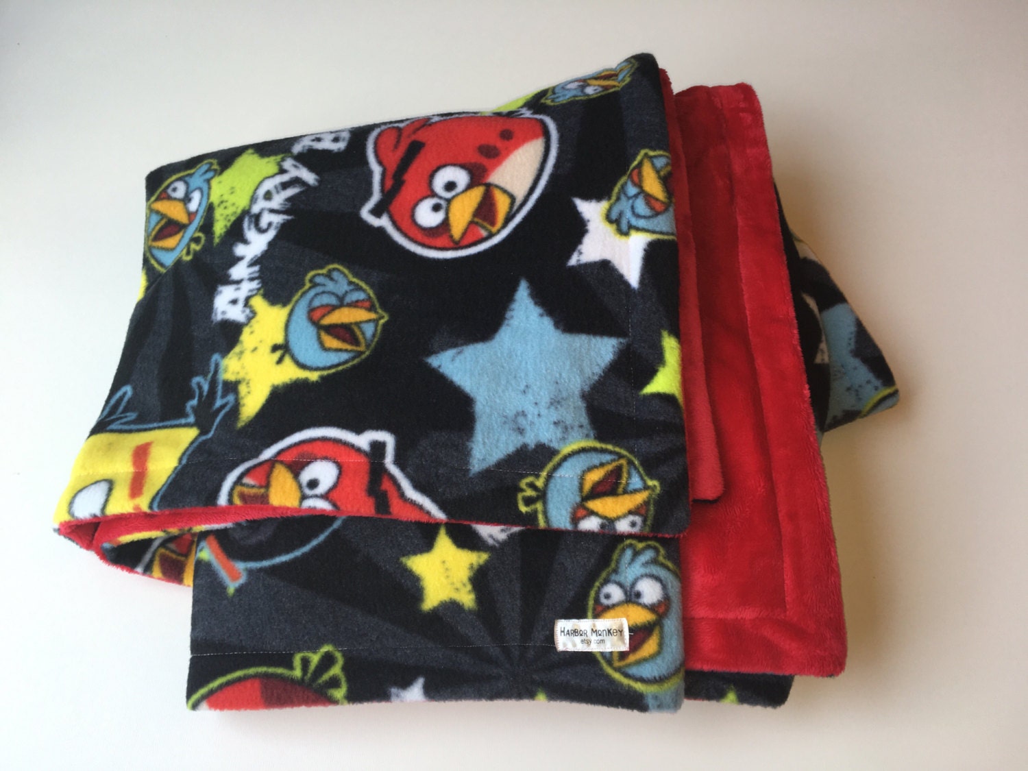 Angry Birds Throw Blanket Kids blanket Angry Birds by HarborMonkey