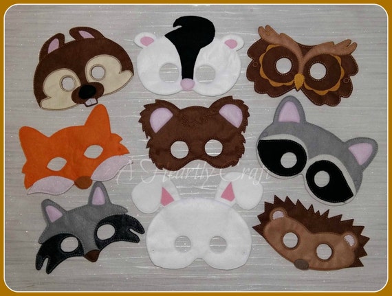 Woodland Mask Animal Mask Woodland Birthday Animal