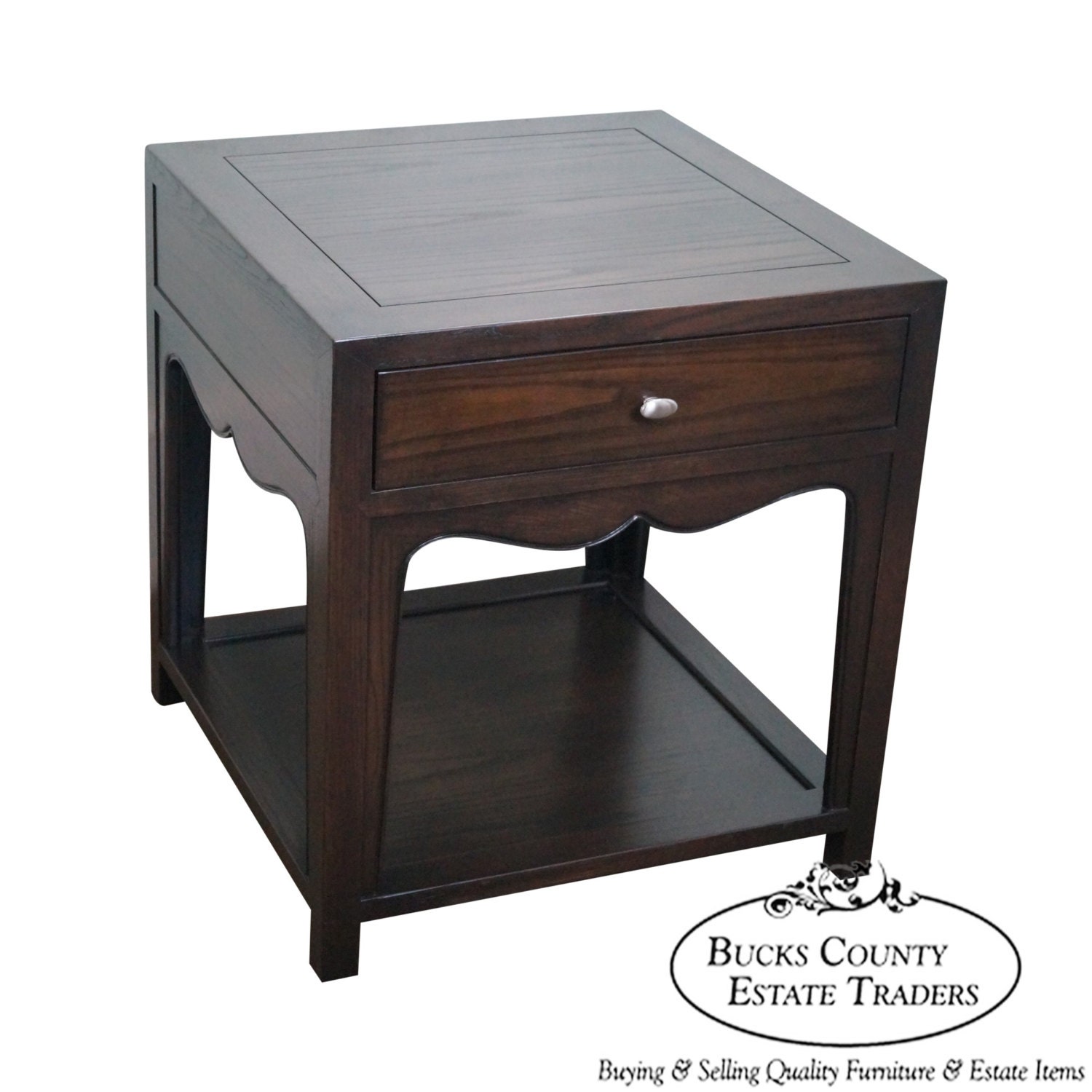 Baker Modern Asian Influenced 1 Drawer End Table Haute Juice