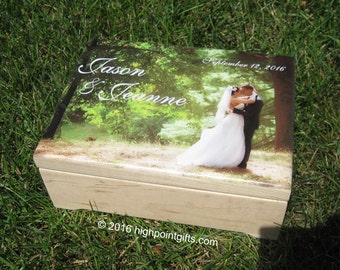 Memory Box - Wooden Keepsake Box - Wood Box - Keepsake Box - Custom Wood Box - Wedding Memory Box - Photo Box - Wedding Keepsake Box PLKWKB