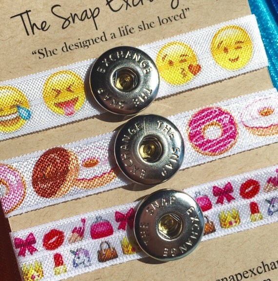 Emoji hair tie donut hair ties emoji charm bracelets stretch