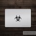 Biohazard - Mac Apple Logo Cover Laptop Vinyl Decal Sticker Macbook Decal Unique Radiation Zombie Radioactive Nuclear Symbol