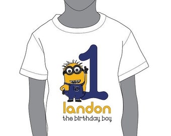 Minion Birthday Shirt, Custom Birthday Shirt