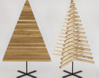 WOODEN CHRISTMAS TREE / 40 inch 100 cm / Oak Maple wood