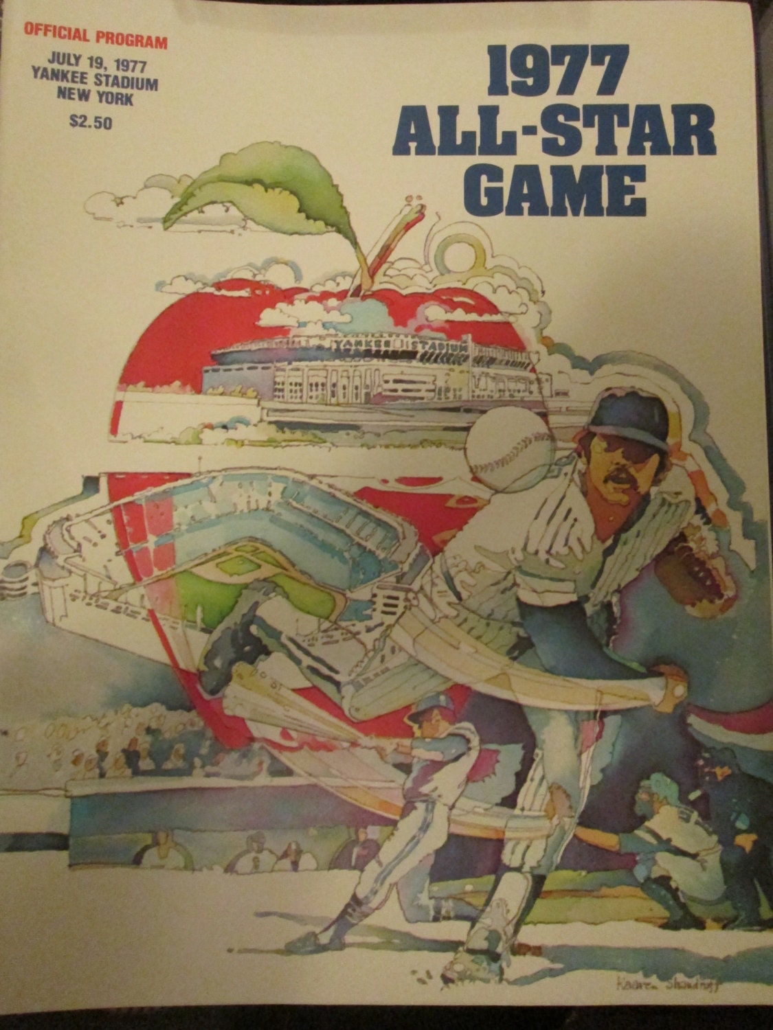 Official 1977 All Star Game Program Yankee Stadium July