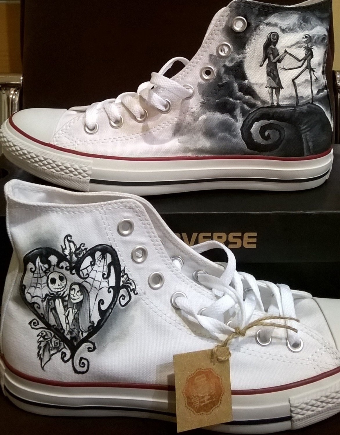 Nightmare before Christmas hand painted Converse shoes
