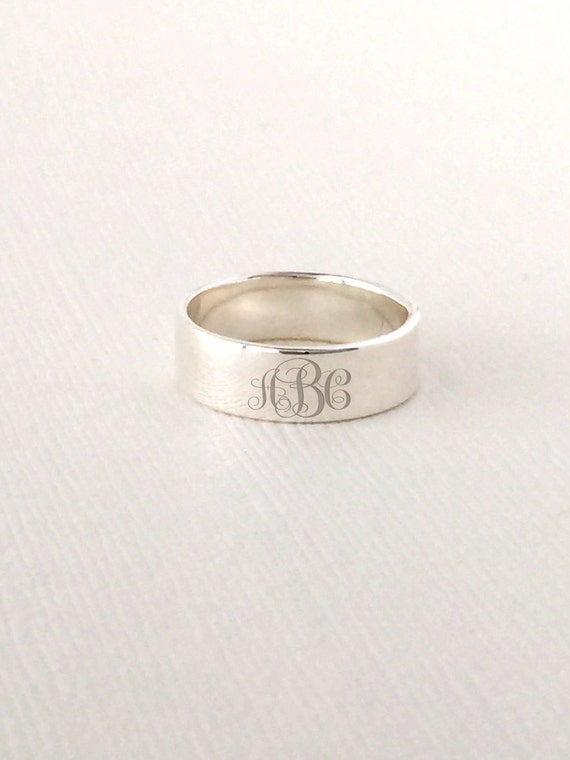 Sterling Silver Monogram Ring/Custom Personalized