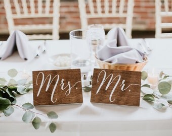 Mr and Mrs Signs, Mr and Mrs Chair Signs, Mr and Mrs, Mr Mrs Table Sign, Wooden Wedding Signs, Mr Mrs signs, Mr Mrs chair signs