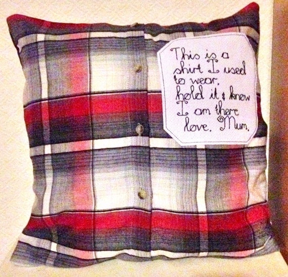 Memory Pillow Remembrance Cushion Bereavement by TabbyCatMakes