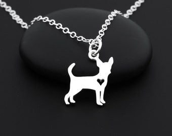 Chihuahua Necklace, Chihuahua Jewelry, Silver Dog Necklace, Pet Necklace, Pet Lover Gifts, Sterling Silver, Dog Jewelry, Pet Jewelry, ChiChi
